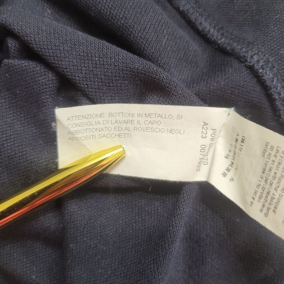 Les Copains Navy Top with Star Accents Made In Italy Size 46/M - Picture 8 of 8